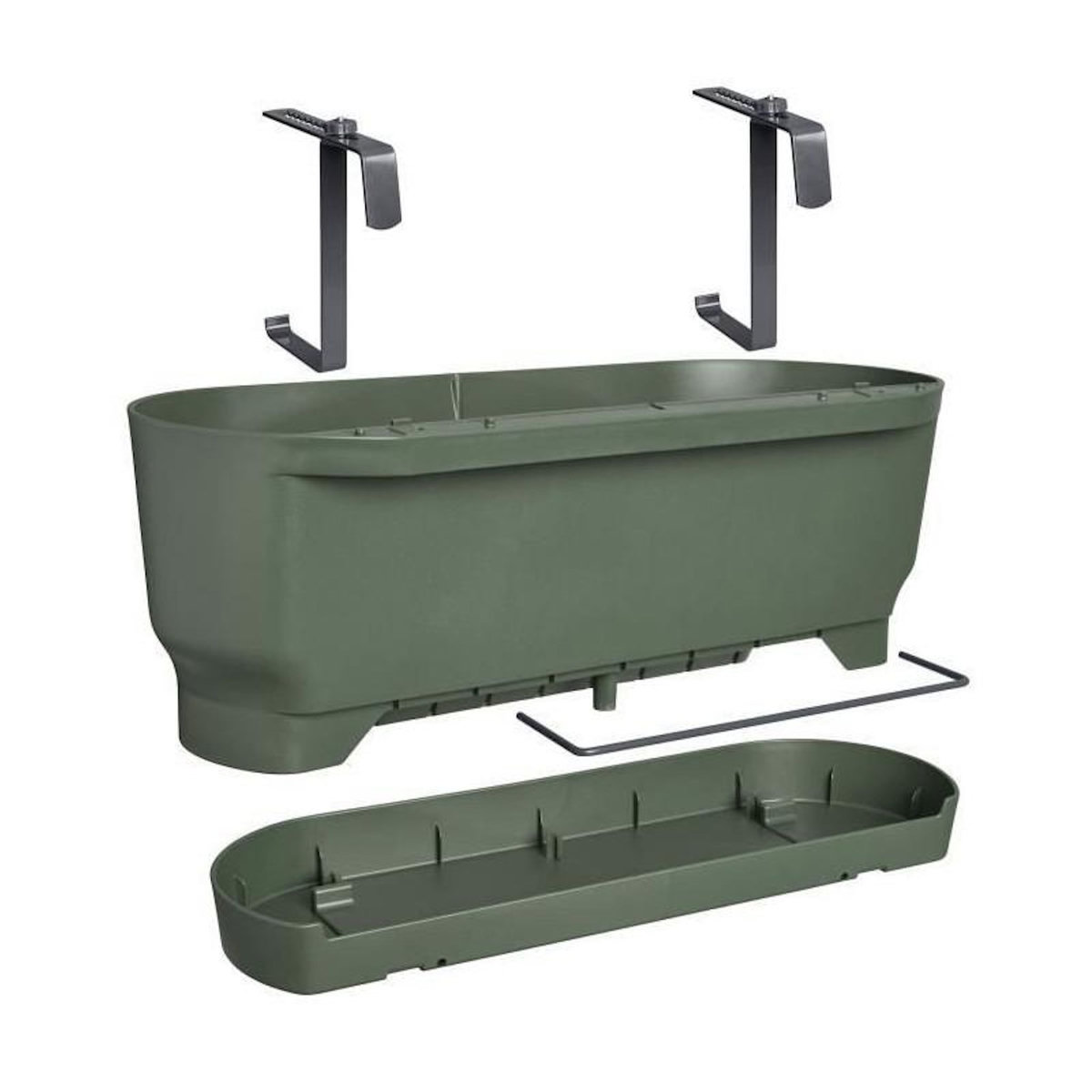 ELHO ELHO - Pot de fleurs  -  Greenville Easy Balcony 52 - Leaf Green - Balcon - L 21.2 x W 52 x H 19.4 cm