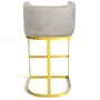 Paris Prix Chaise de Bar Velours Design  Noemy  100cm Taupe