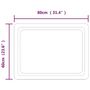 Voir la diapositive 5 : VIDAXL Miroir de salle de bain a LED 80x60 cm