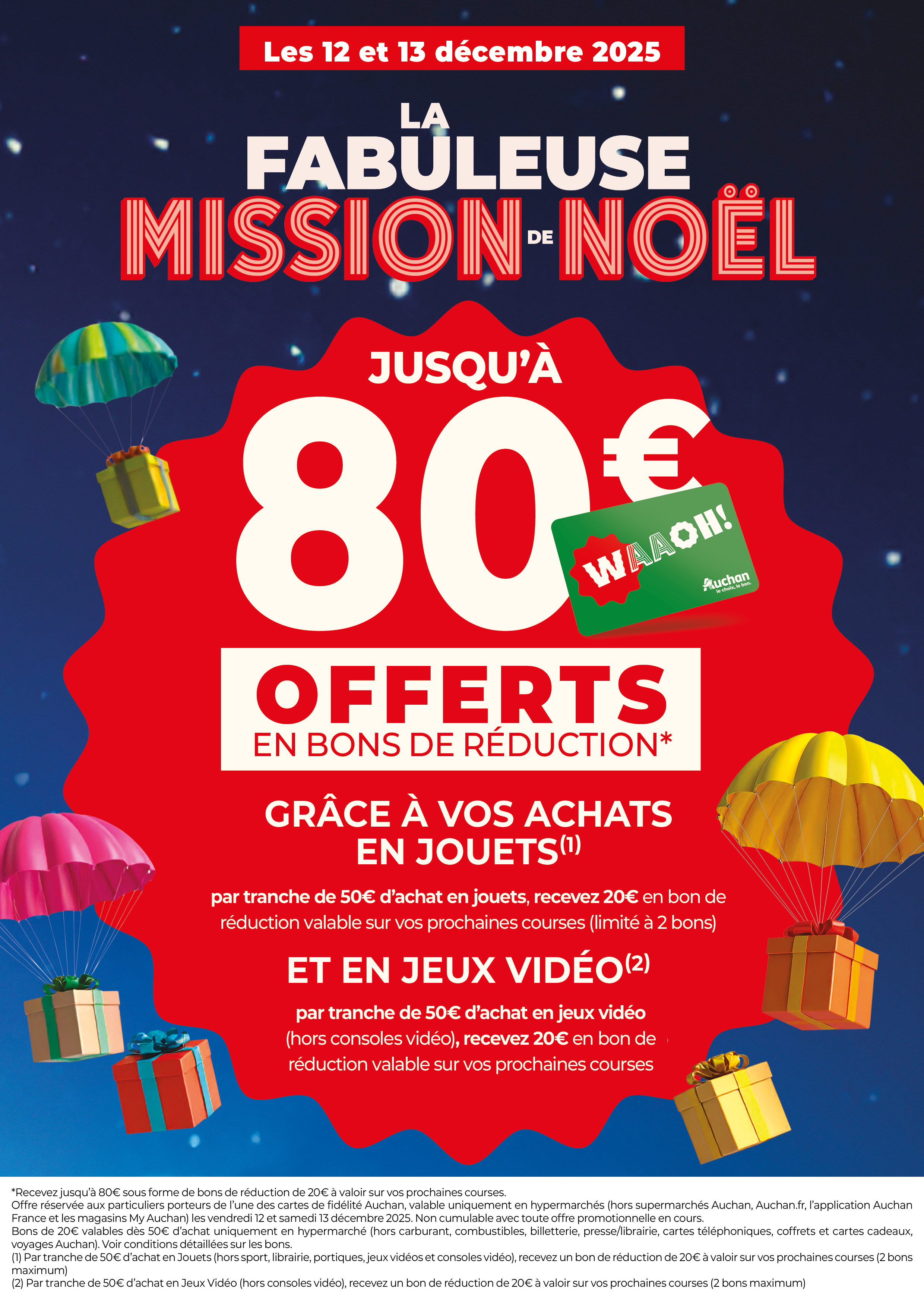 jusqu'à 80€ offerts