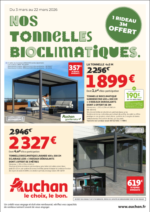 Nos tonnelles bioclimatiques