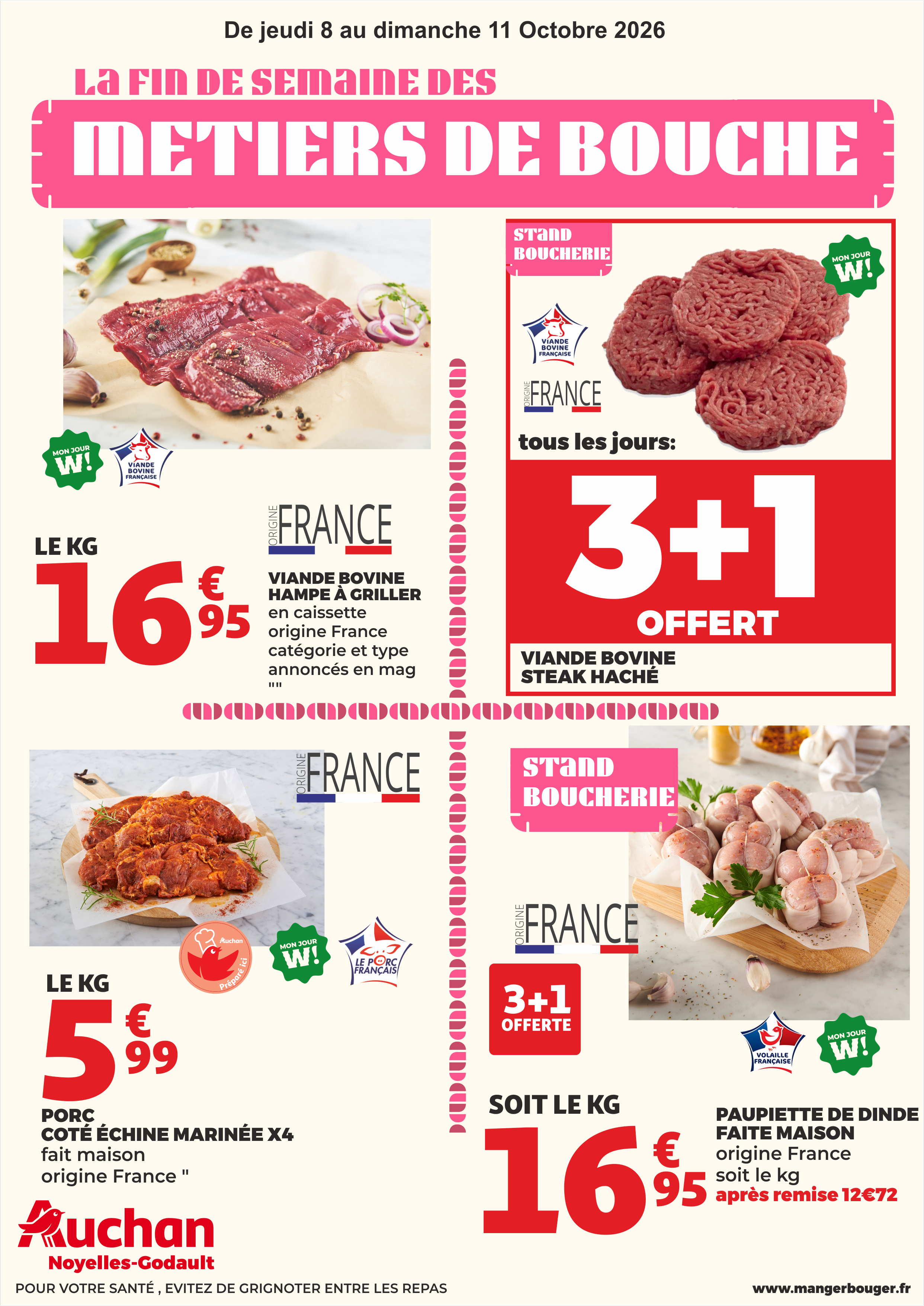 Les offres de fin de semaine métiers de bouche 