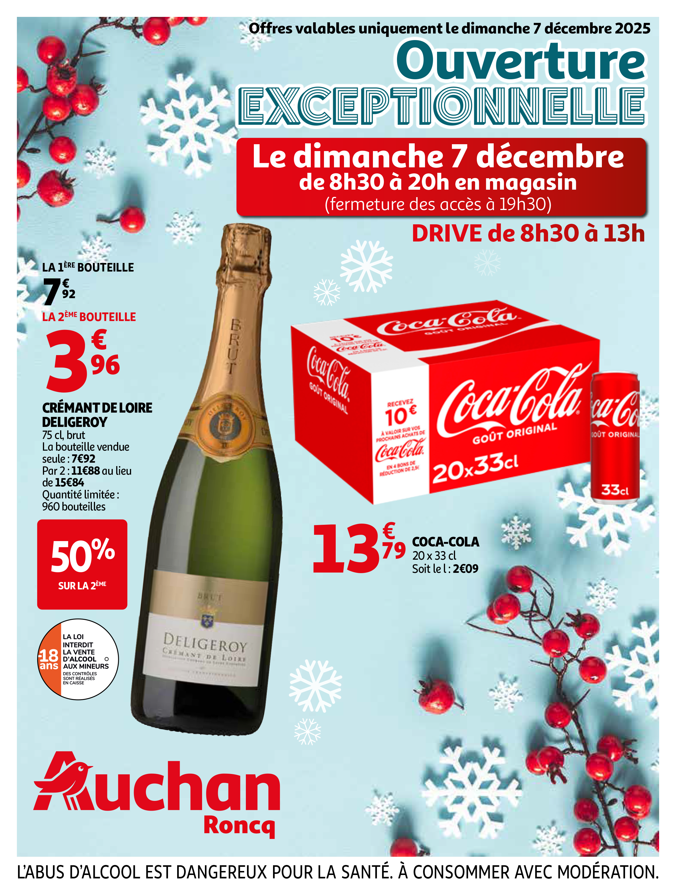 Ouverture Exceptionnelle du dimanche 7 décembre