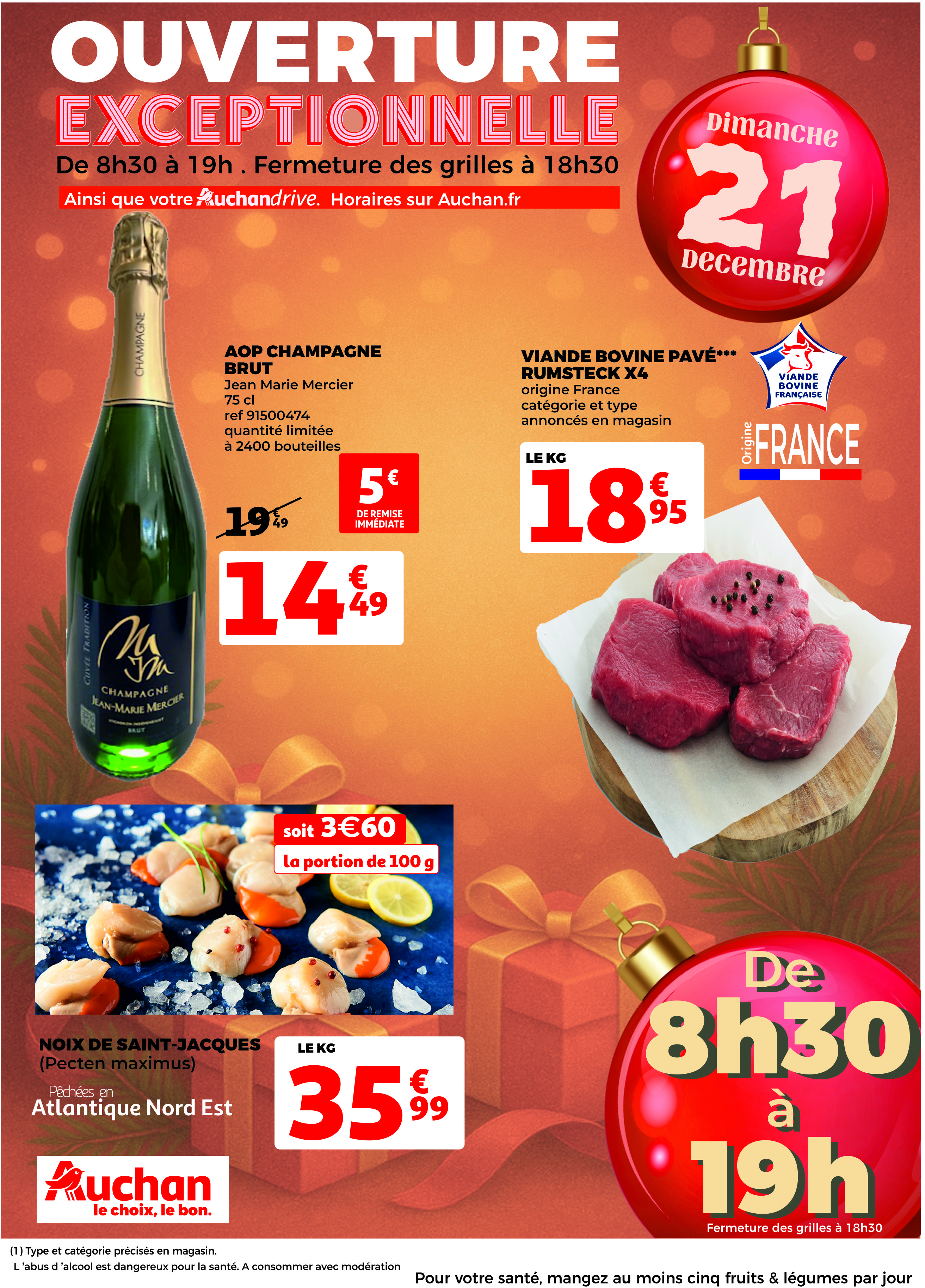 Ouverture Exceptionnelle 21 Decembre