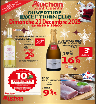 OUVERTURE EXCEPTIONNELLE DIAMNCHE 21 DÉCEMBRE 2025