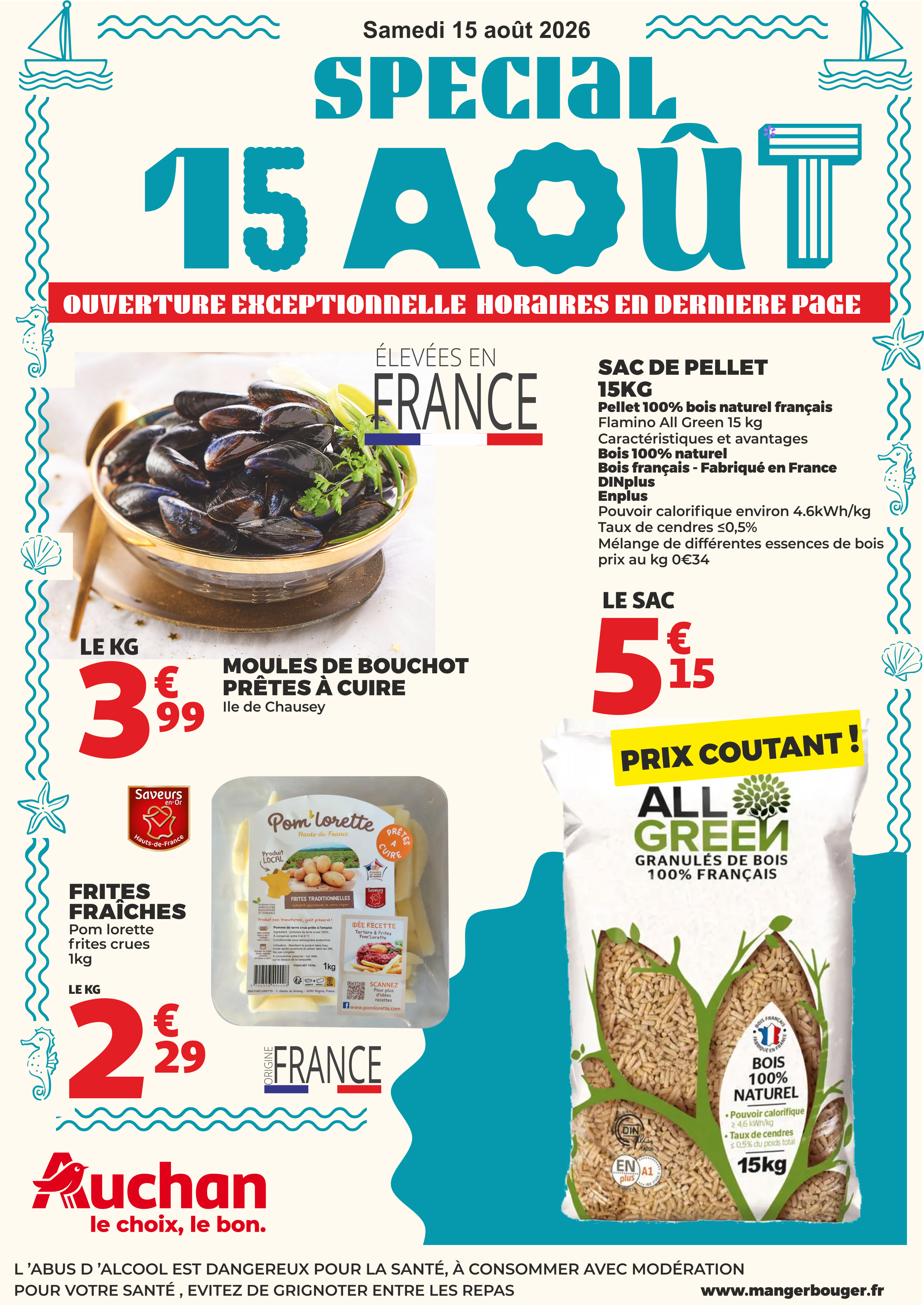 ouverture samedi 15 Aout