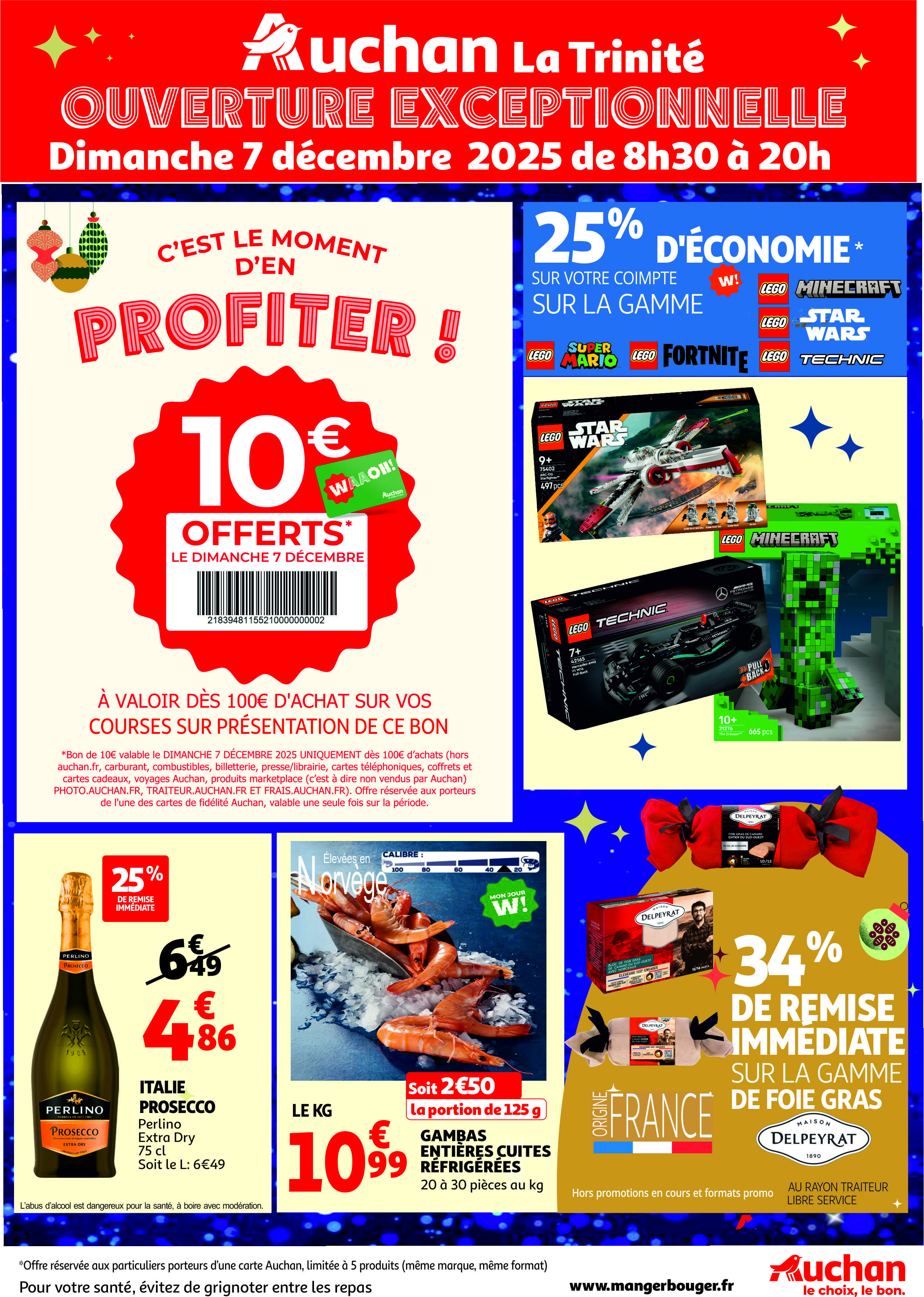 OFFRES DU DIMANCHE 7 DECEMBRE A AUCHAN LA  TRINITE