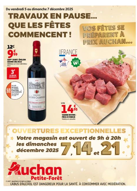 OUVERTURE EXCEPTIONNELLE DU DIMANCHE 7 DECEMBRE 2025 DE 9H A 20H