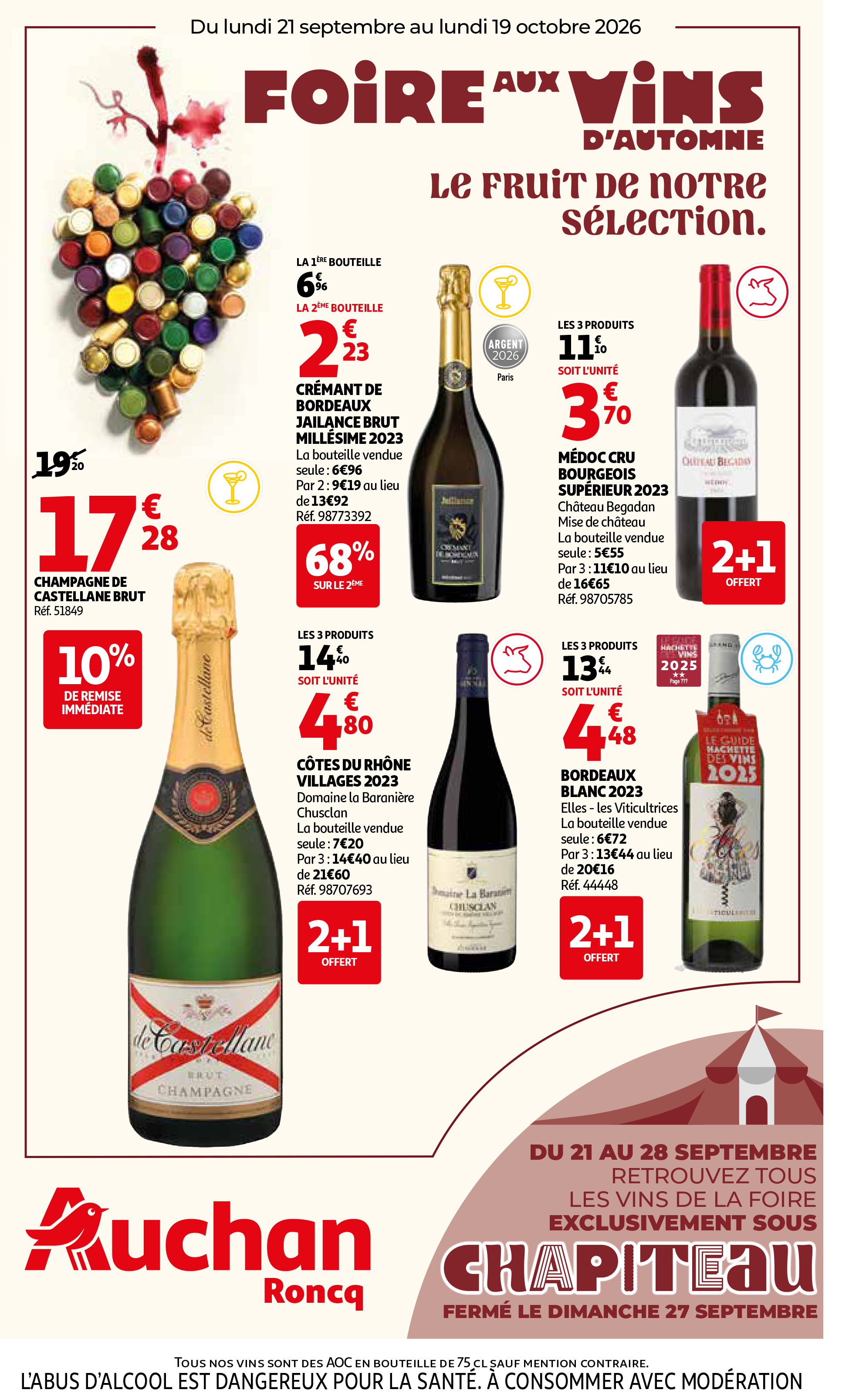 FOIRE AUX VINS D'AUTOMNE RONCQ